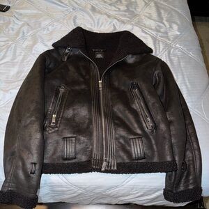 Wild Fable Dark Brown Leather Jacket
